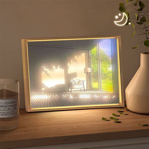 shadow box light lamp metal frame hand painted|Shadow Box Frame Light Painting .